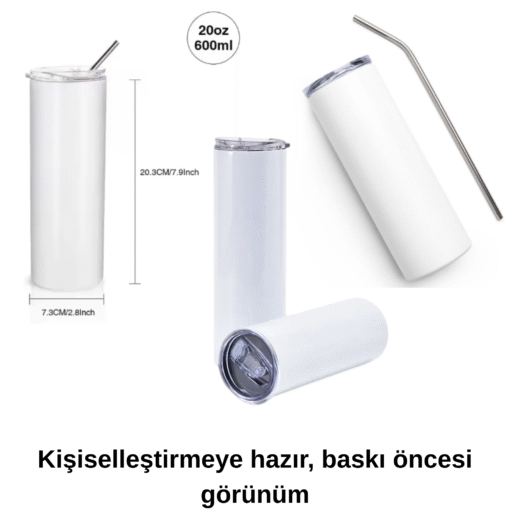 Pastel Tonlarda Çiçek Desenli 600 ml Kişiye Özel Termos - Görsel 3