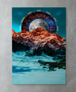 Yıldız Haritası Aslan Metal Tablo – Stellar Gurur