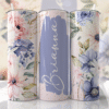Lavanta & Pastel Pembe Çiçek Desenli Kişiye Özel 600 ml Termos