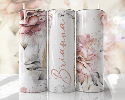 Pastel Gül Desenli 600 ml Termos