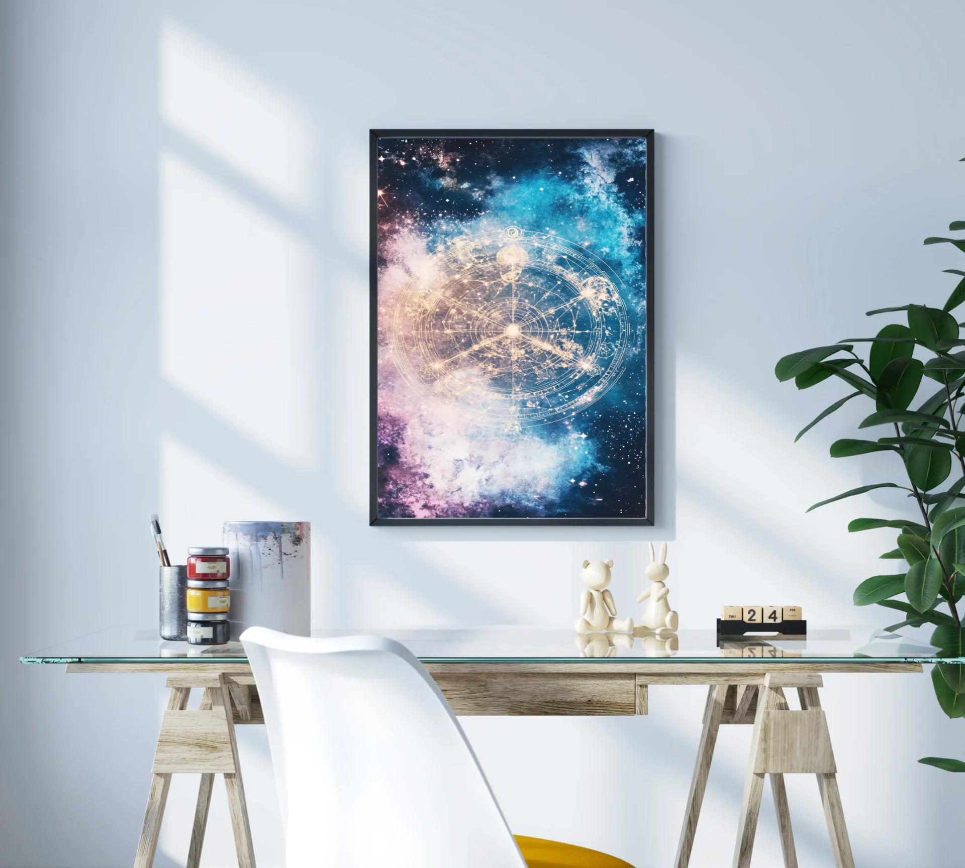 Galaksi Çizgisi Metal Tablo - Görsel 3