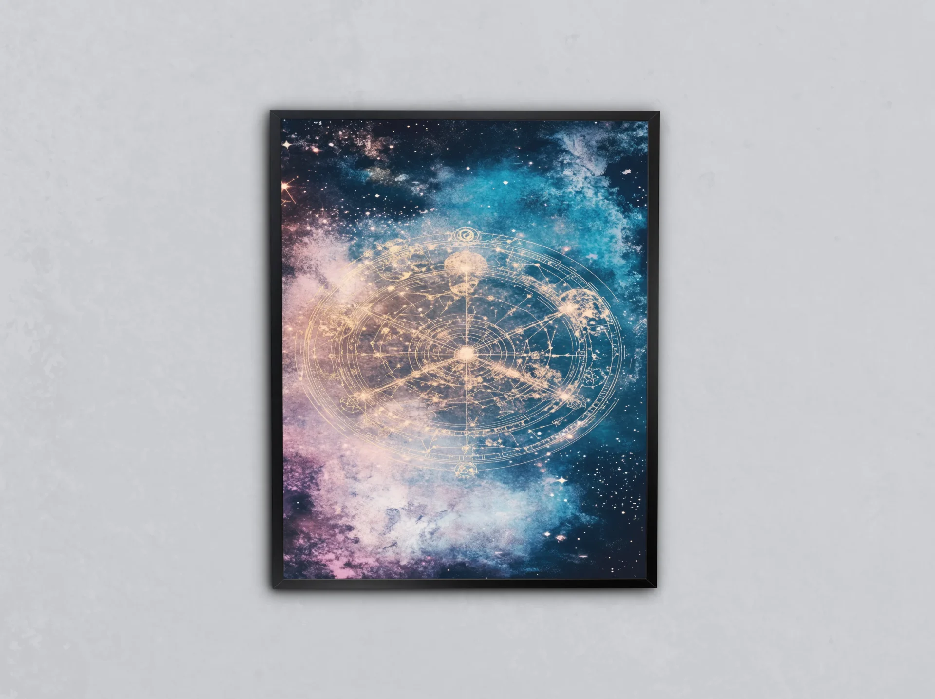 Galaksi Çizgisi Metal Tablo