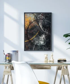 Karmaşık Hatlar Metal Tablo - Görsel 3