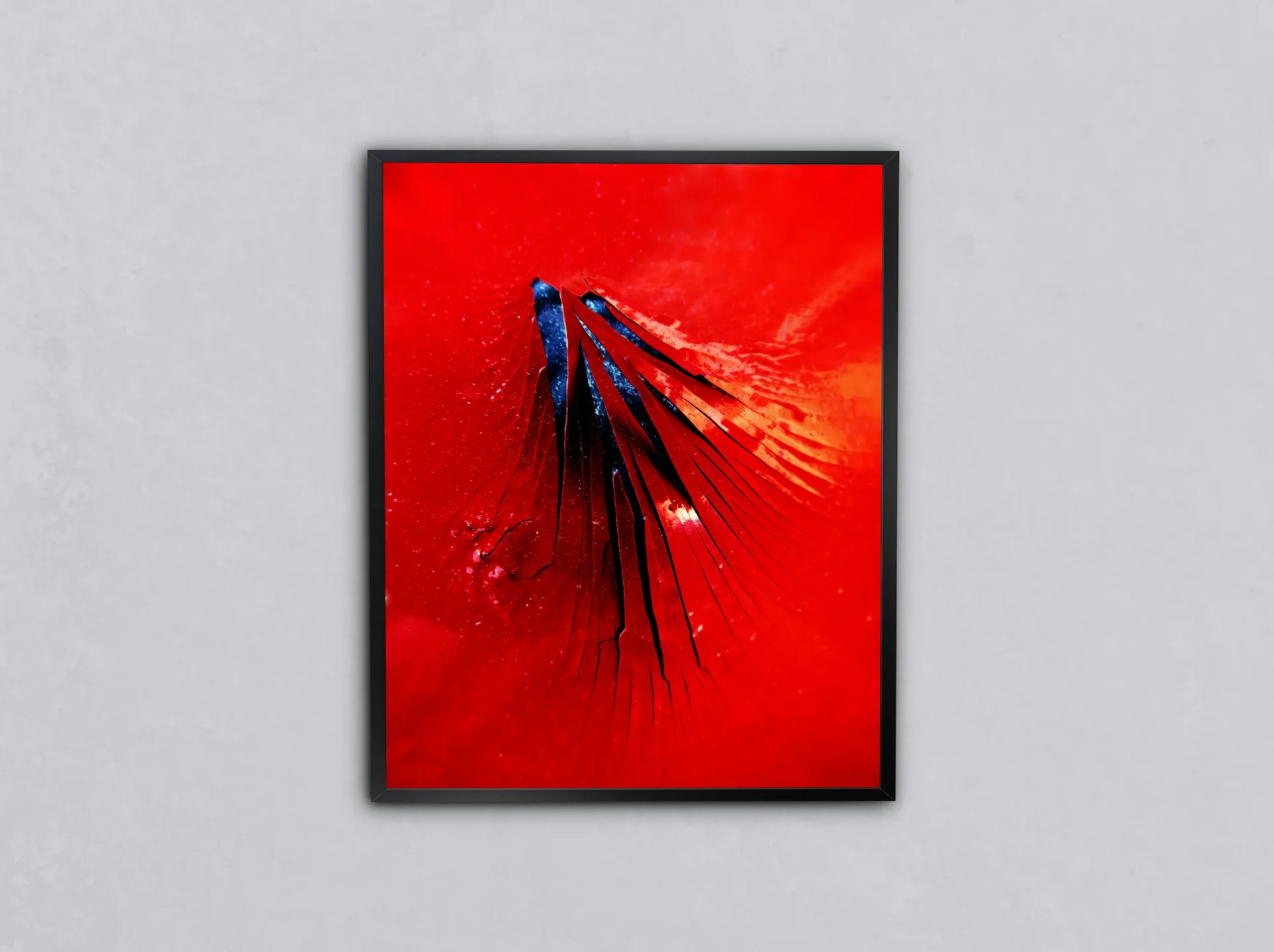 Kırmızı Denge Metal Tablo