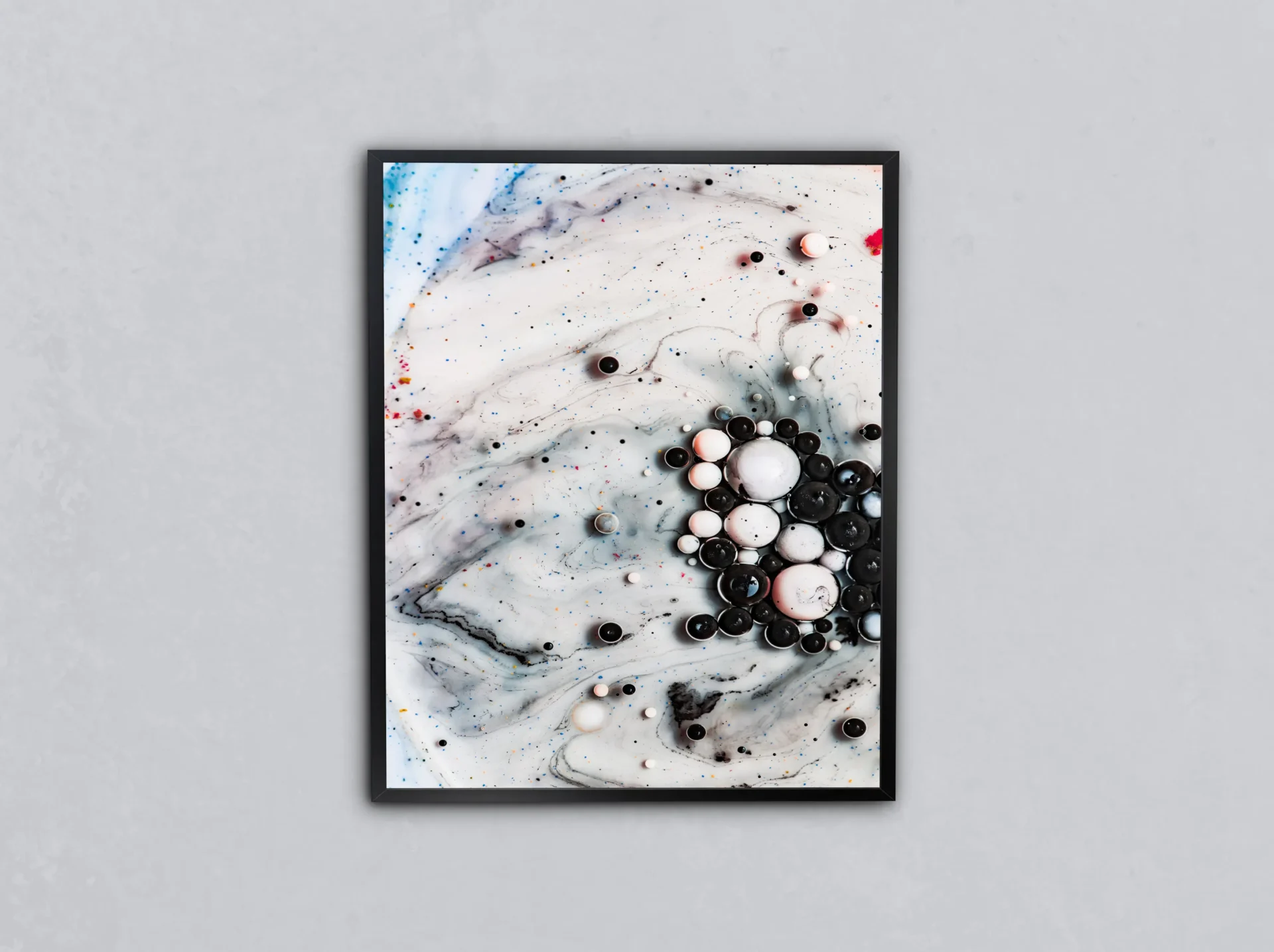 Mermer Baloncuklar Metal Tablo