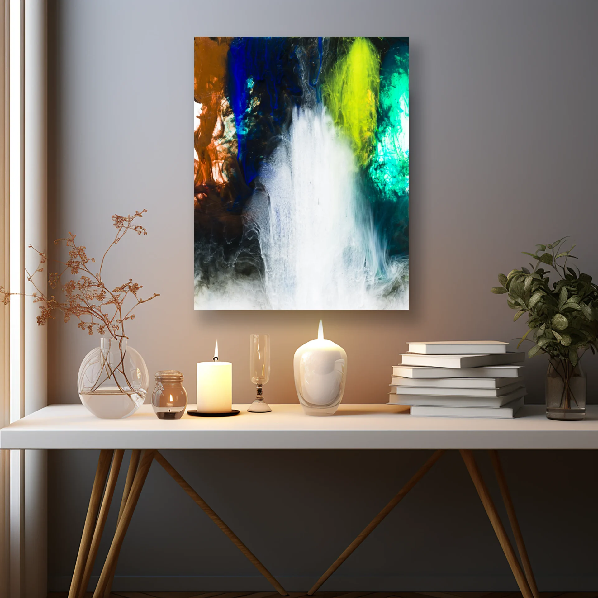 Parlayan Dalgalar Metal Tablo - Görsel 2