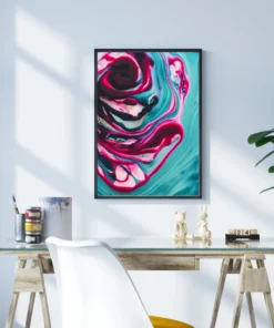 Pembe Spiral Metal Tablo - Görsel 3