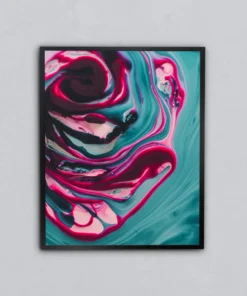 Pembe Spiral Metal Tablo