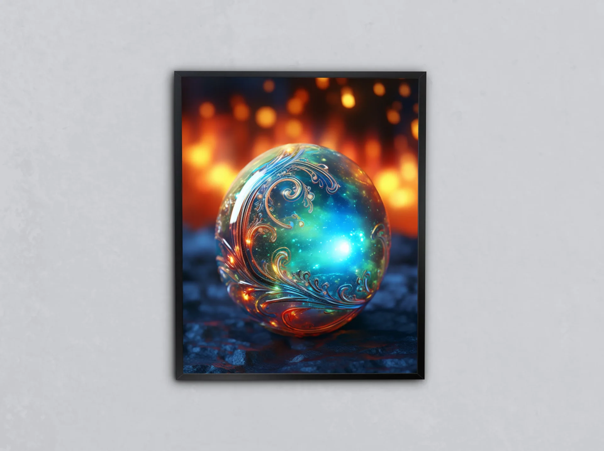 Kozmik Alev Metal Tablo