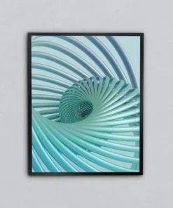 Mavi Spiral Derinlik Metal Tablo