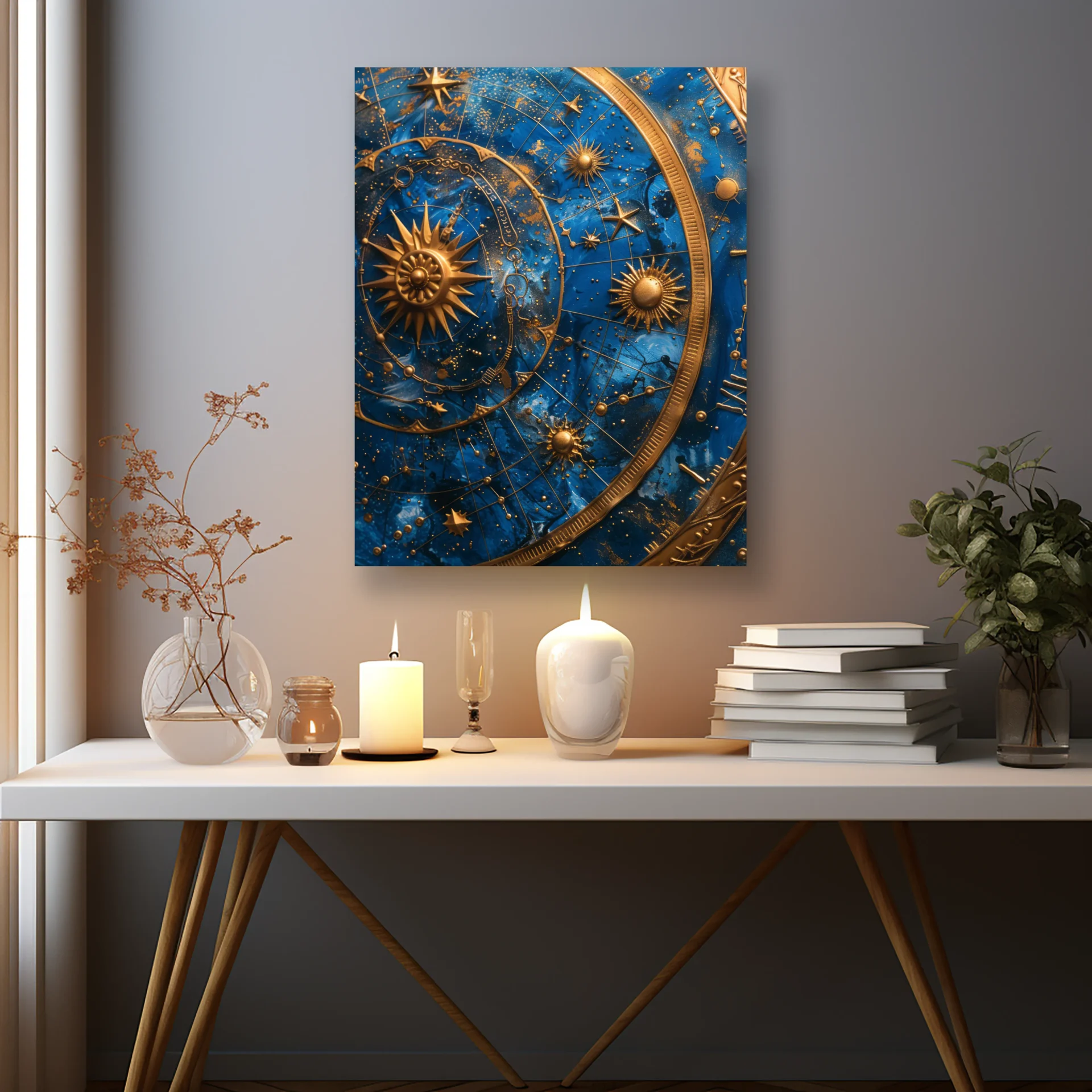 Altın Gökyüzü Metal Tablo - Görsel 2