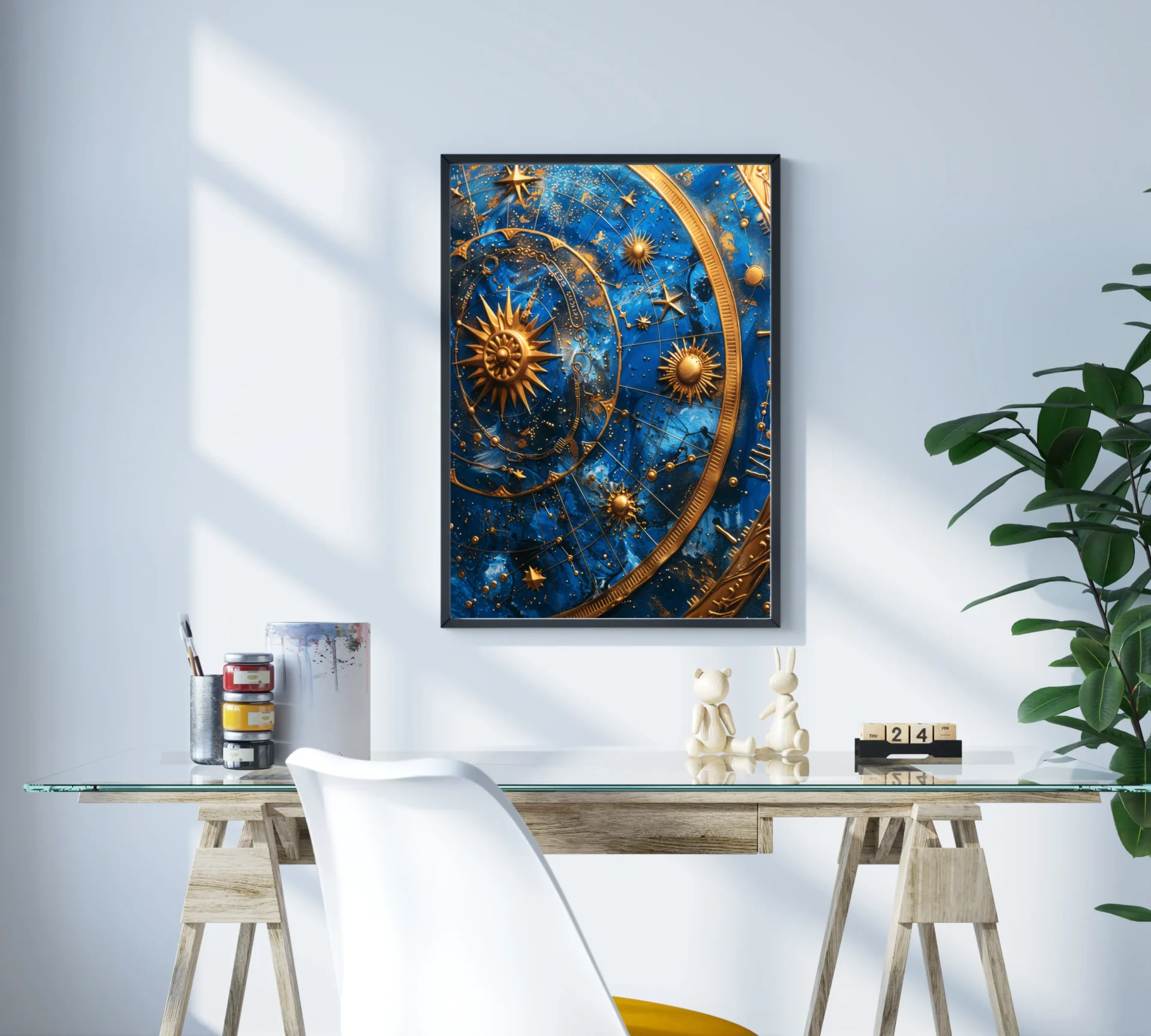 Altın Gökyüzü Metal Tablo - Görsel 3