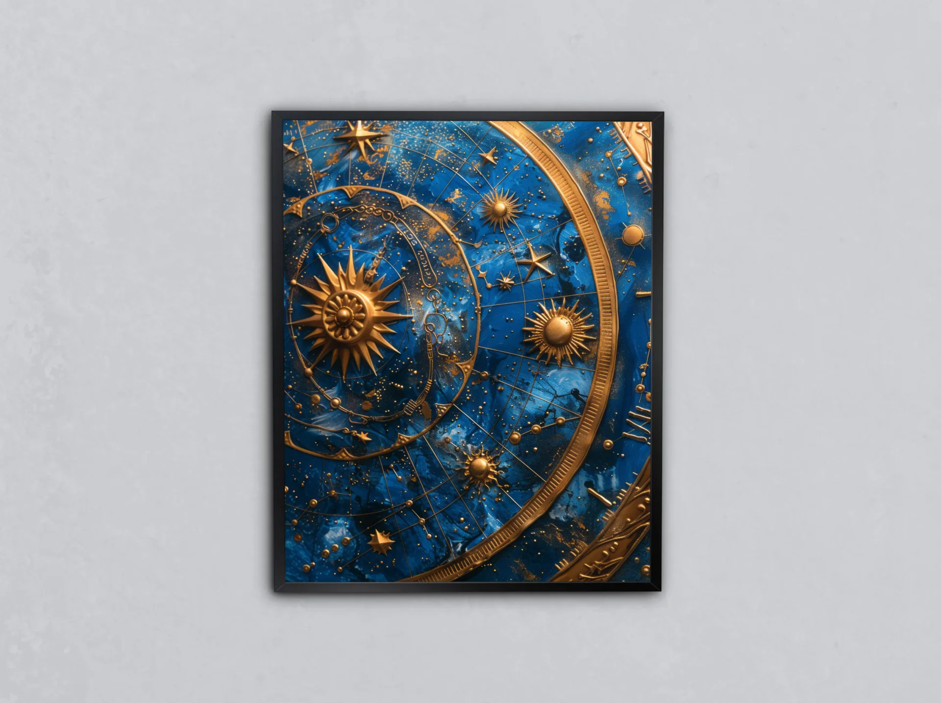 Altın Gökyüzü Metal Tablo