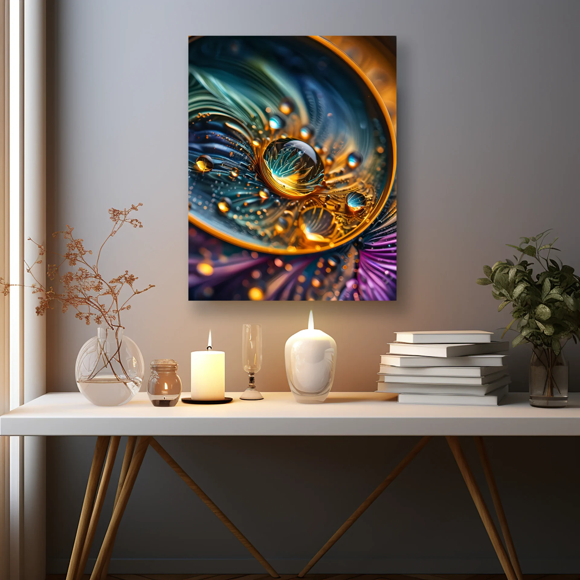 Altın Spiral Metal Tablo - Görsel 2