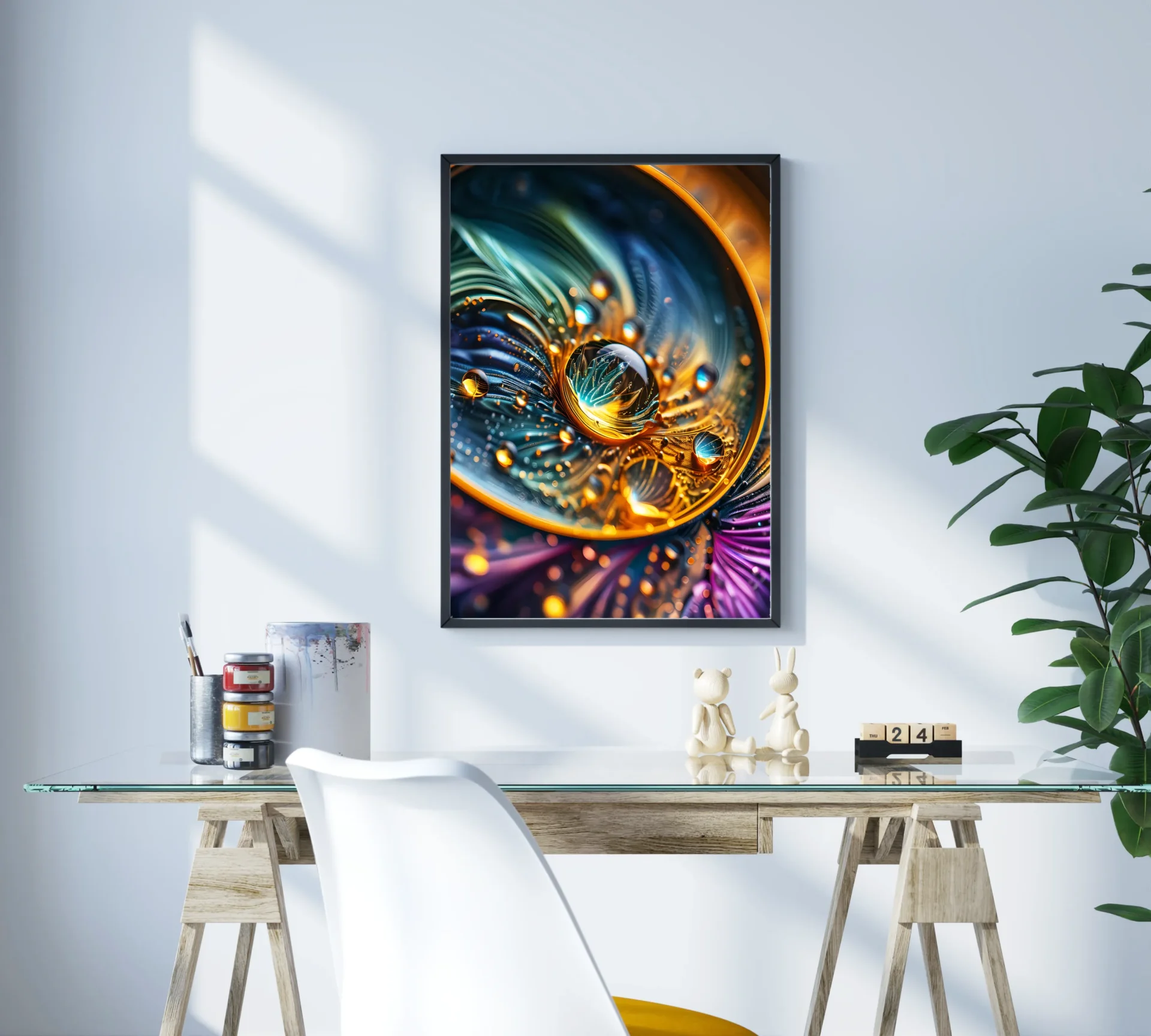 Altın Spiral Metal Tablo - Görsel 3