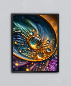 Altın Spiral Metal Tablo