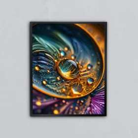 Altın Spiral Metal Tablo