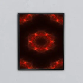 Kızıl Patlama Metal Tablo