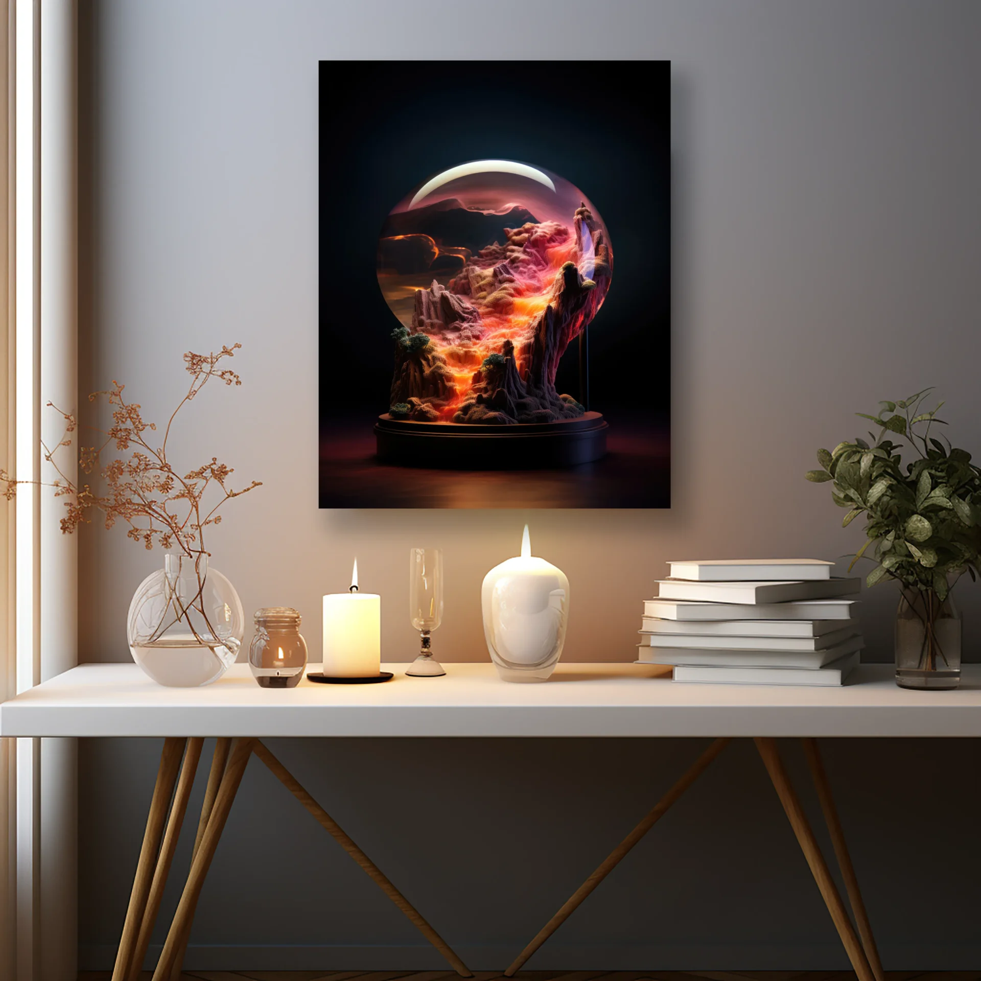 Kozmik Günbatımı Metal Tablo - Görsel 2