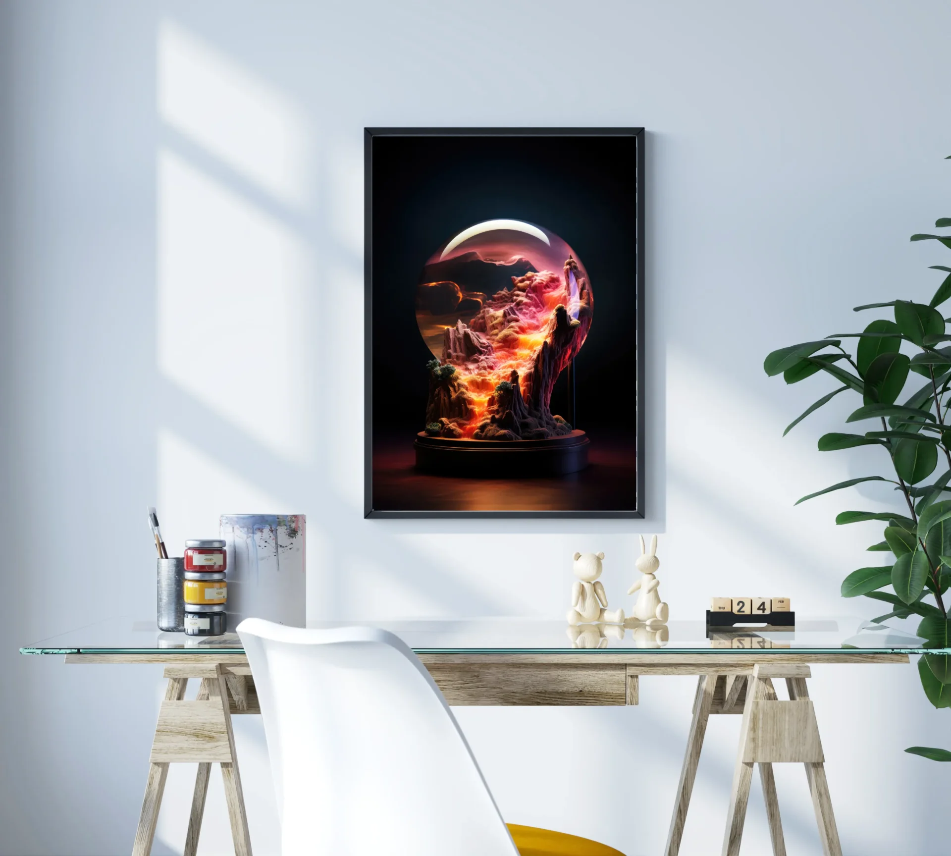 Kozmik Günbatımı Metal Tablo - Görsel 3