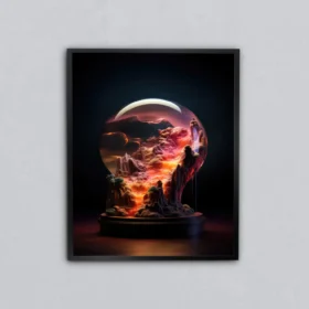 Kozmik Günbatımı Metal Tablo