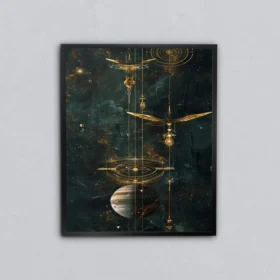 Yıldız Haritası Metal Tablo