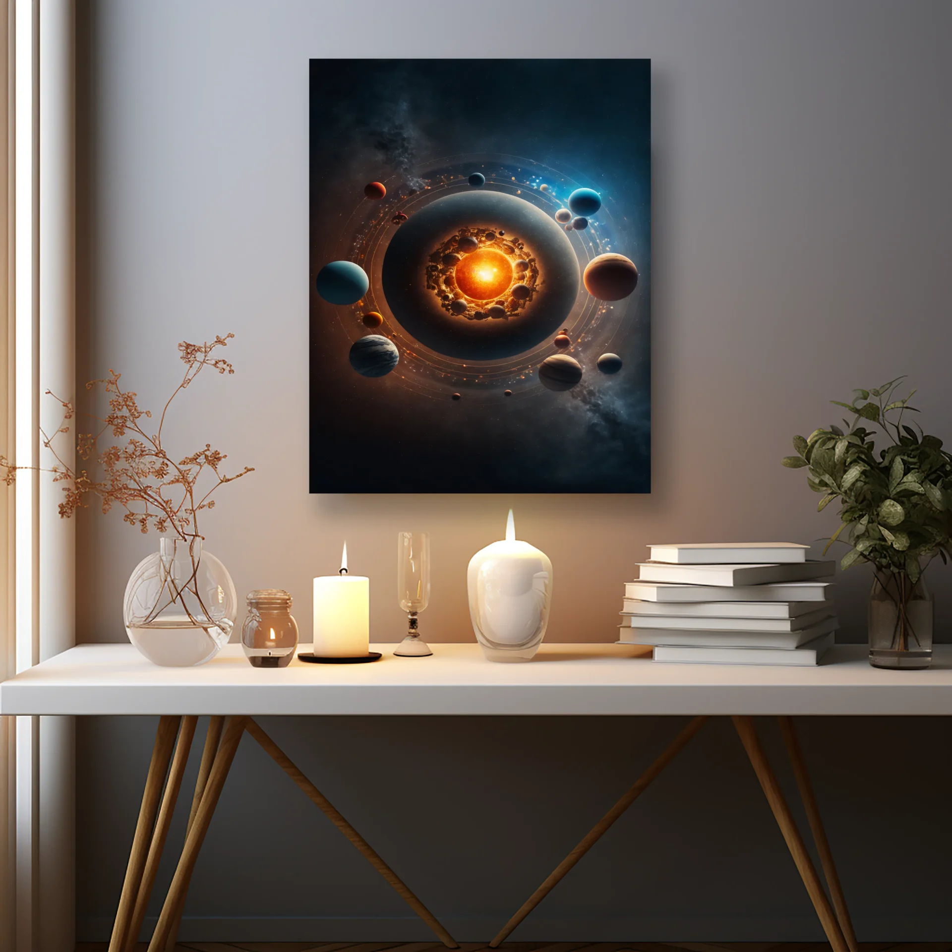 Gezegen Sistemleri Metal Tablo - Görsel 2