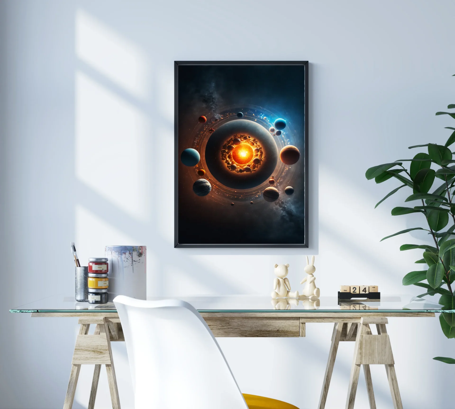 Gezegen Sistemleri Metal Tablo - Görsel 3