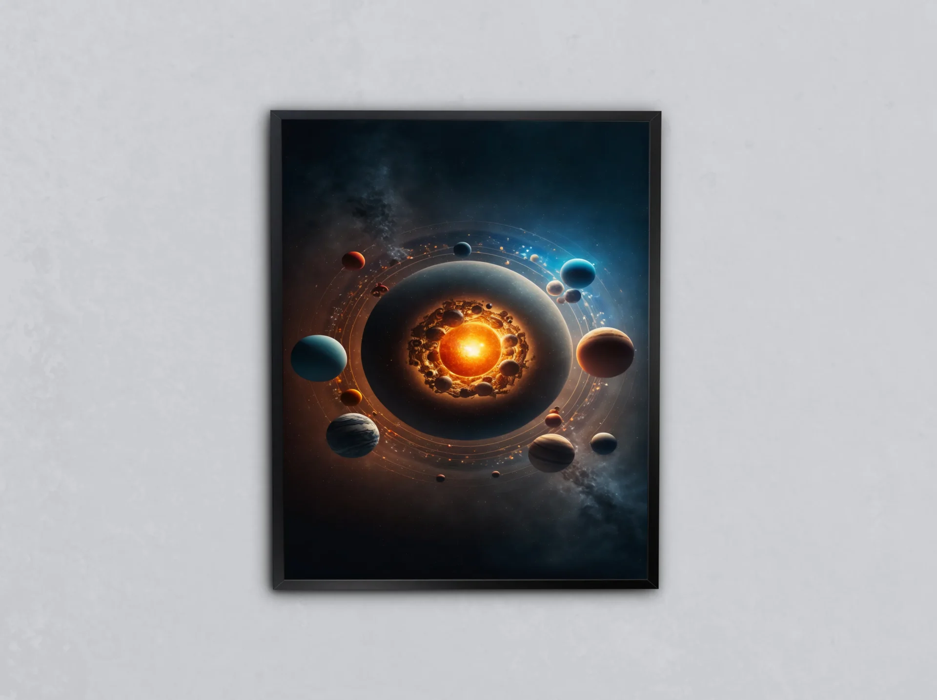 Gezegen Sistemleri Metal Tablo