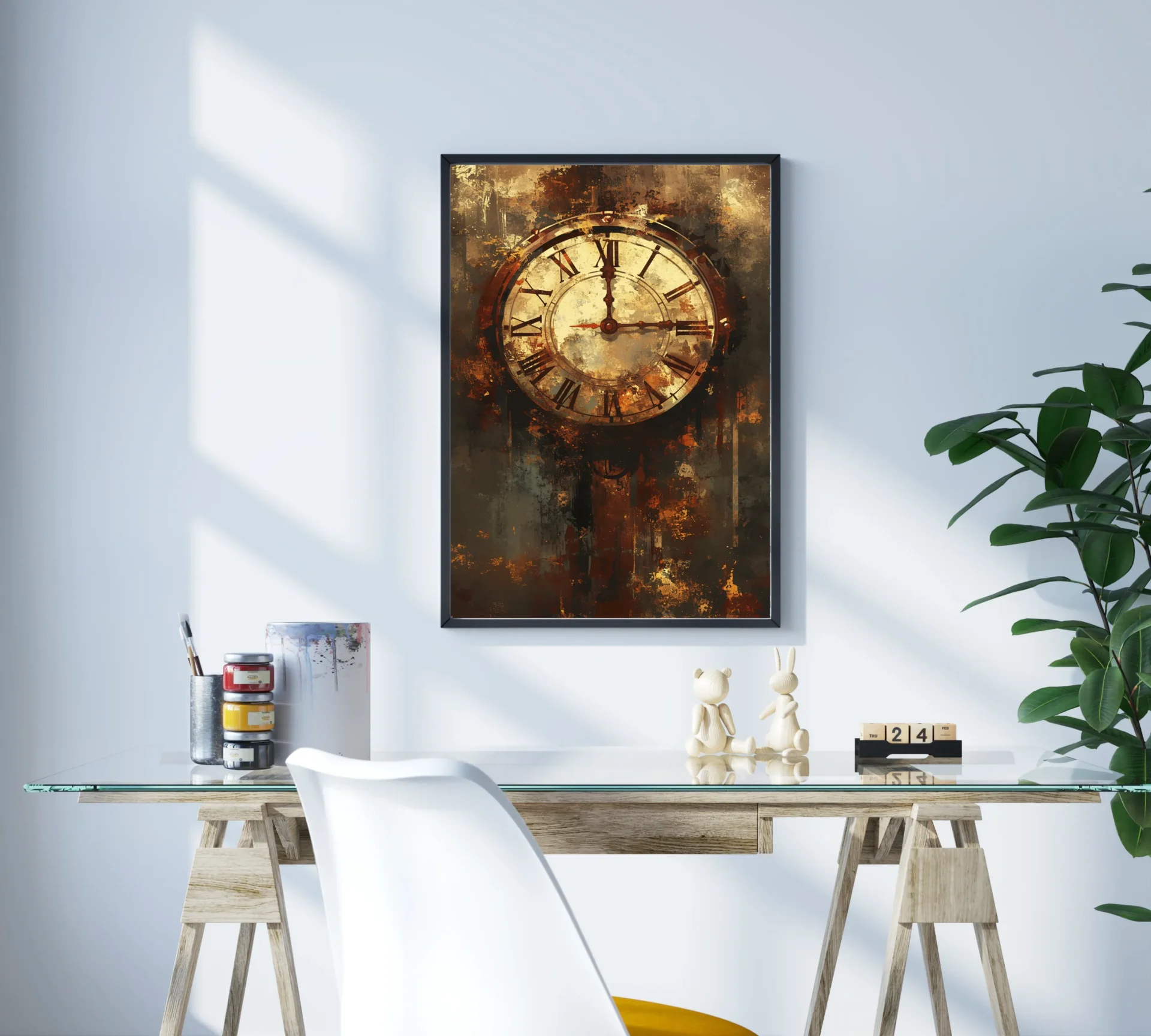 Zamana Karşı Metal Tablo - Görsel 3