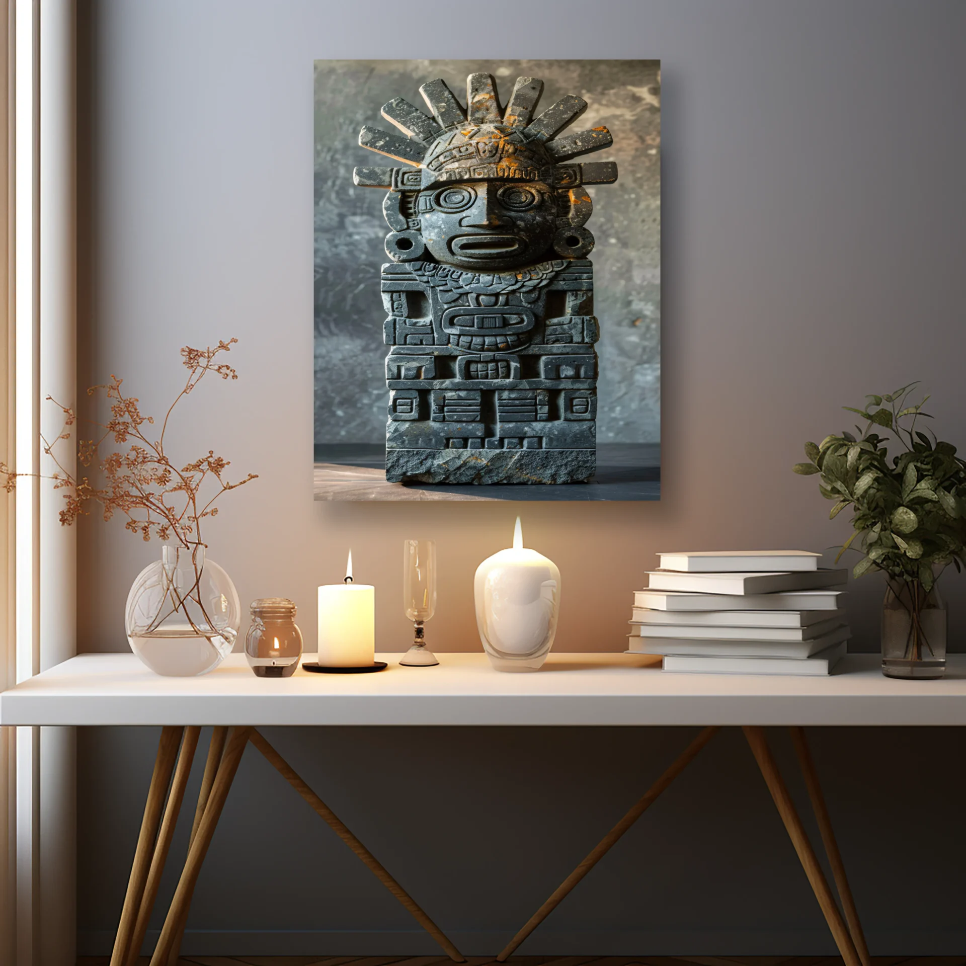 Ateş ve Taşın Ruhu Metal Tablo - Görsel 2