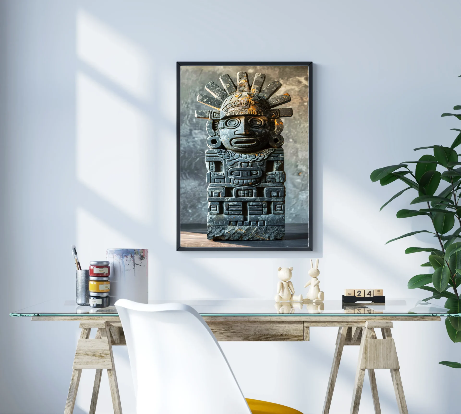 Ateş ve Taşın Ruhu Metal Tablo - Görsel 3