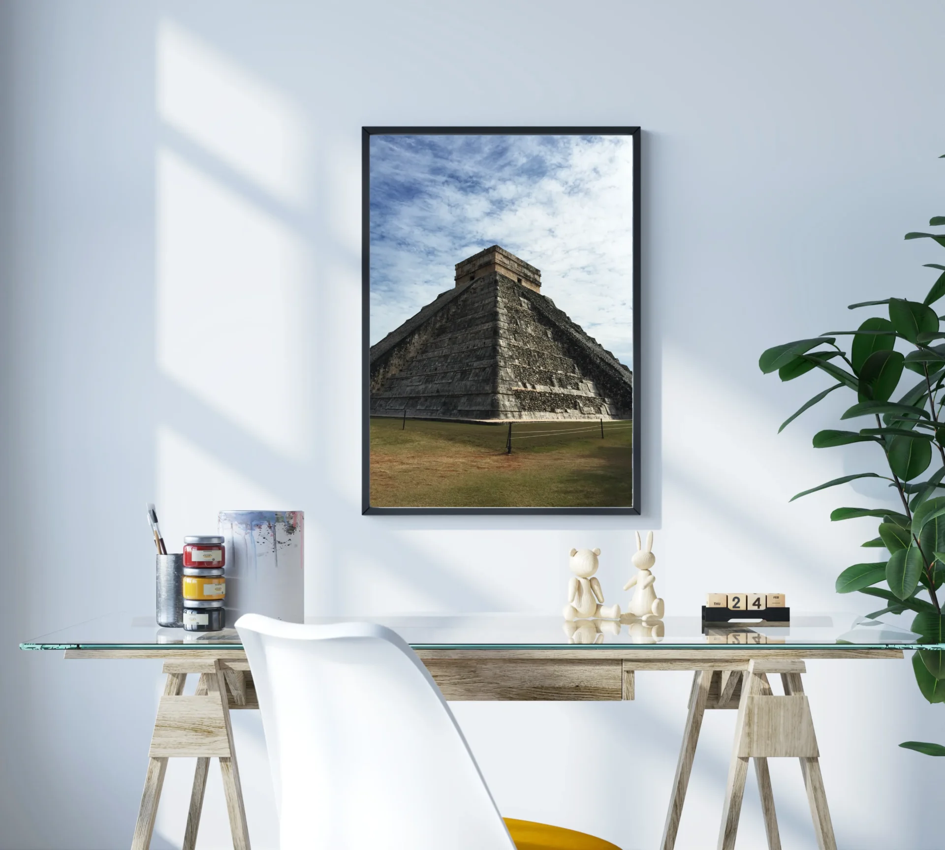 Yılan Piramidin Gölgesi Metal Tablo - Görsel 3