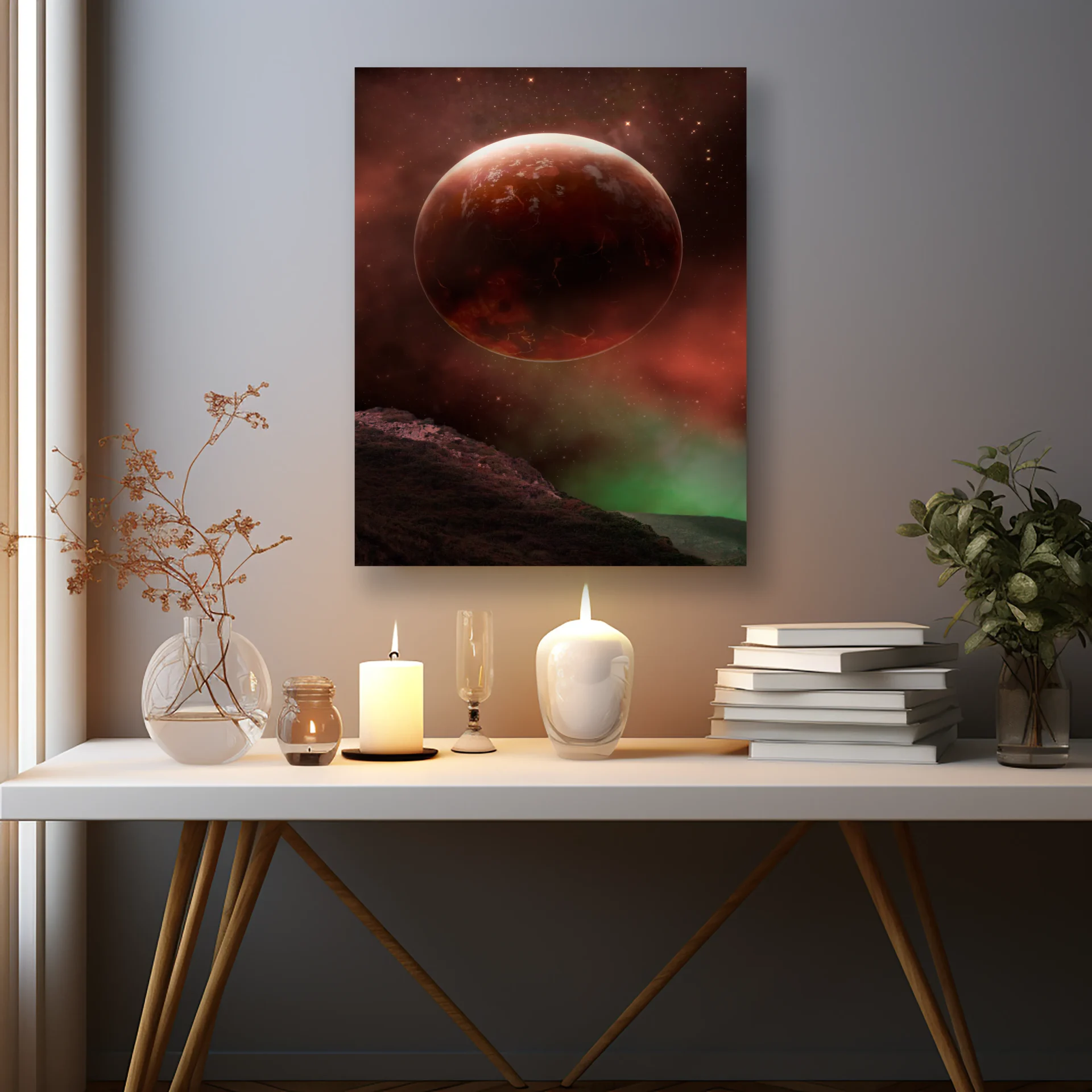 Kızıl Gezegenin Gölgesinde Metal Tablo - Görsel 2