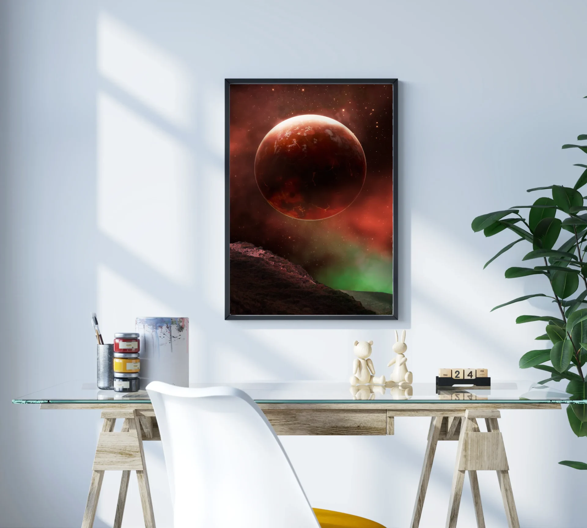 Kızıl Gezegenin Gölgesinde Metal Tablo - Görsel 3