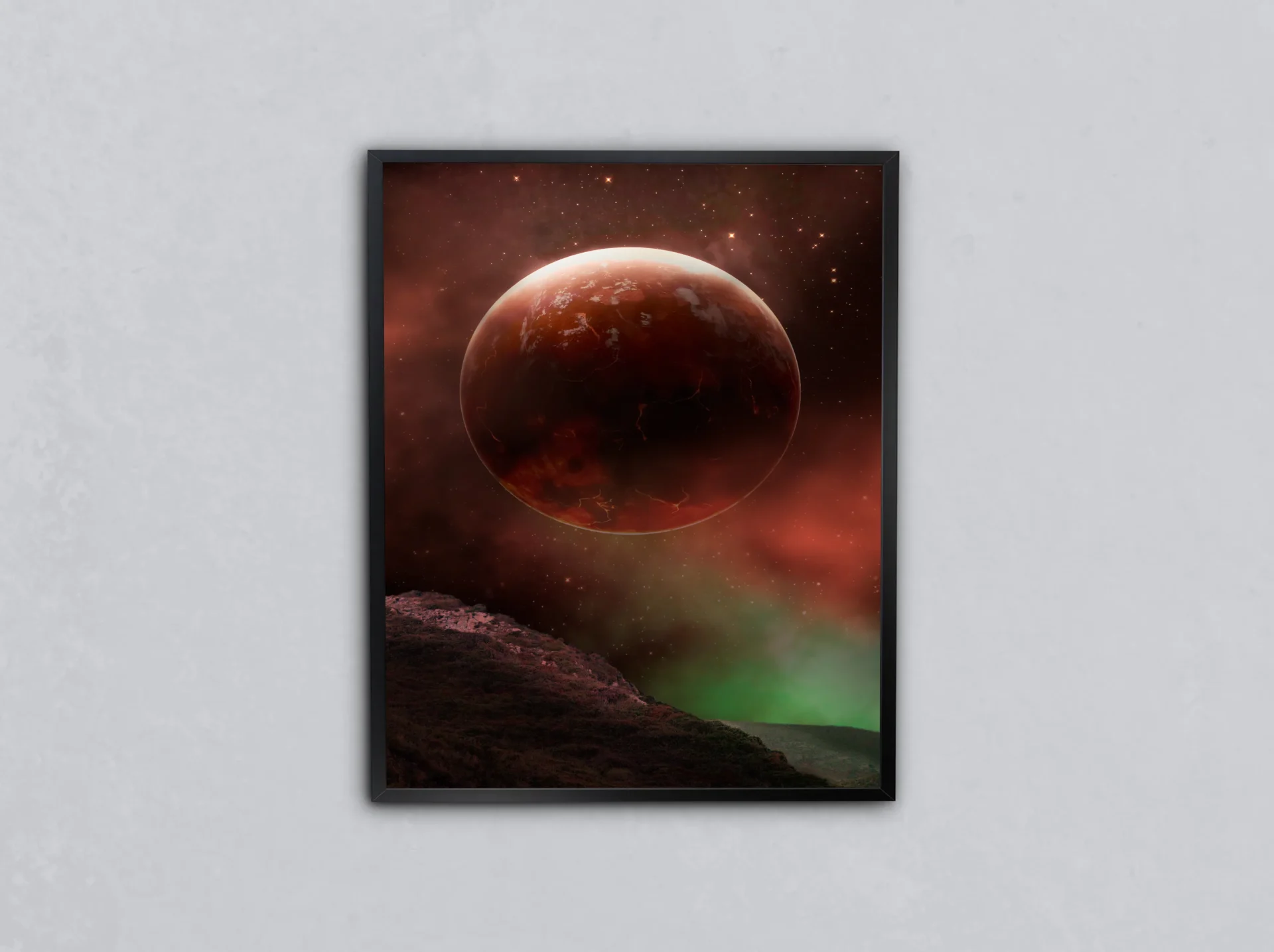 Kızıl Gezegenin Gölgesinde Metal Tablo