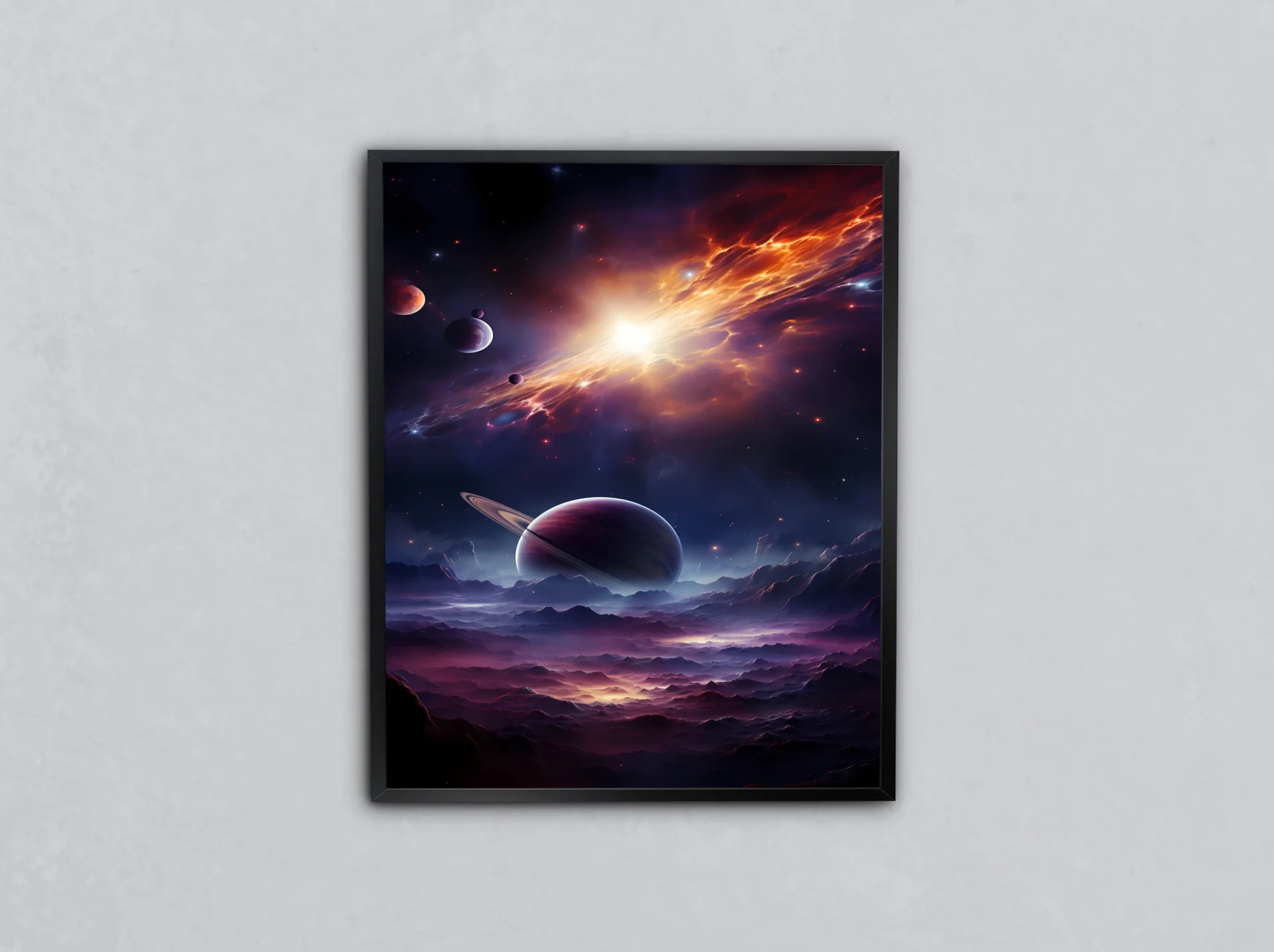 Alevli Kozmos Metal Tablo