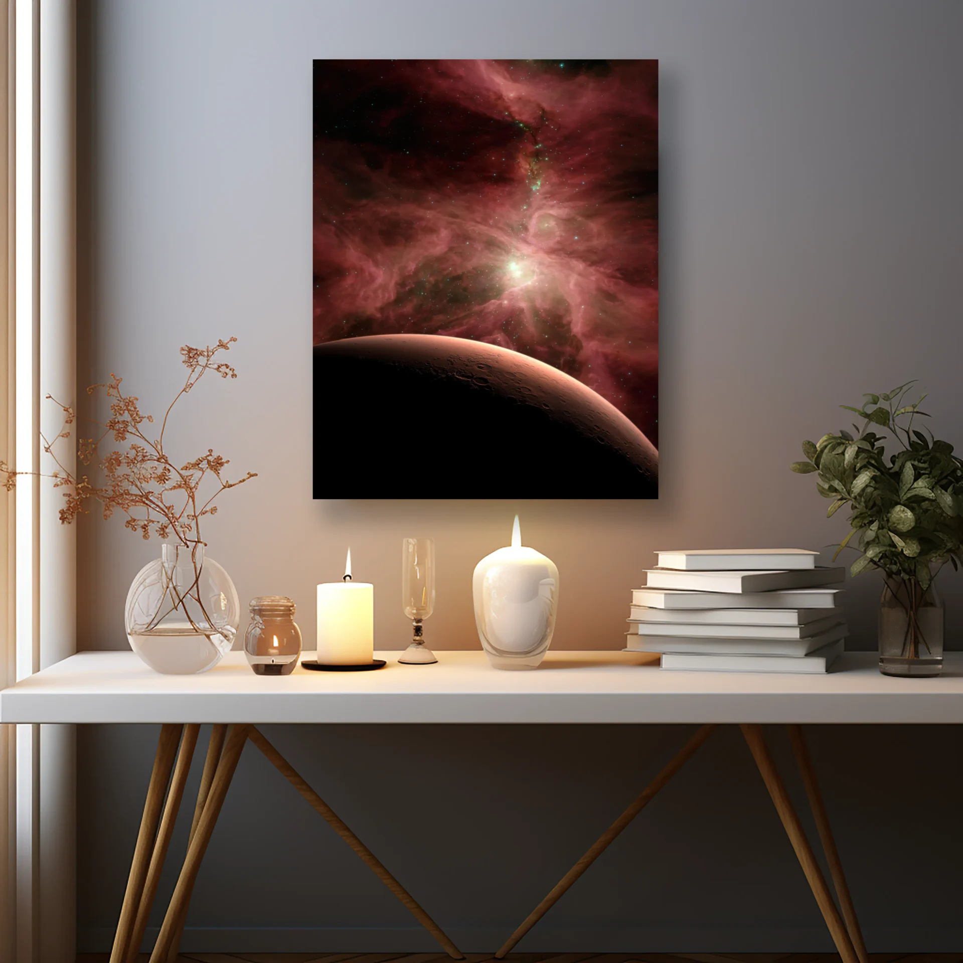 Kırmızı Tozun Ardında Metal Tablo - Görsel 2