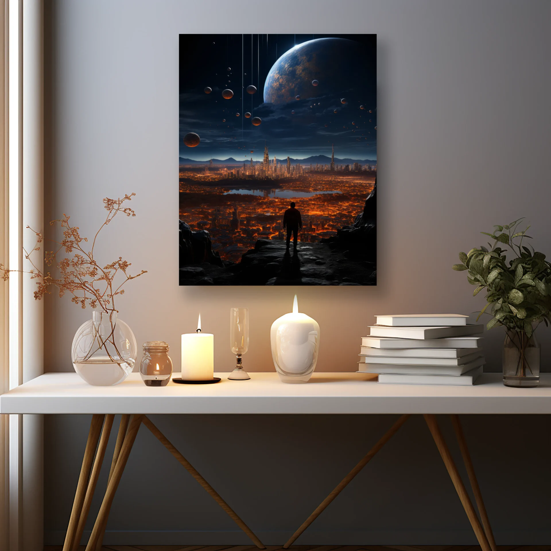 Yıldız Şehri Metal Tablo - Görsel 2