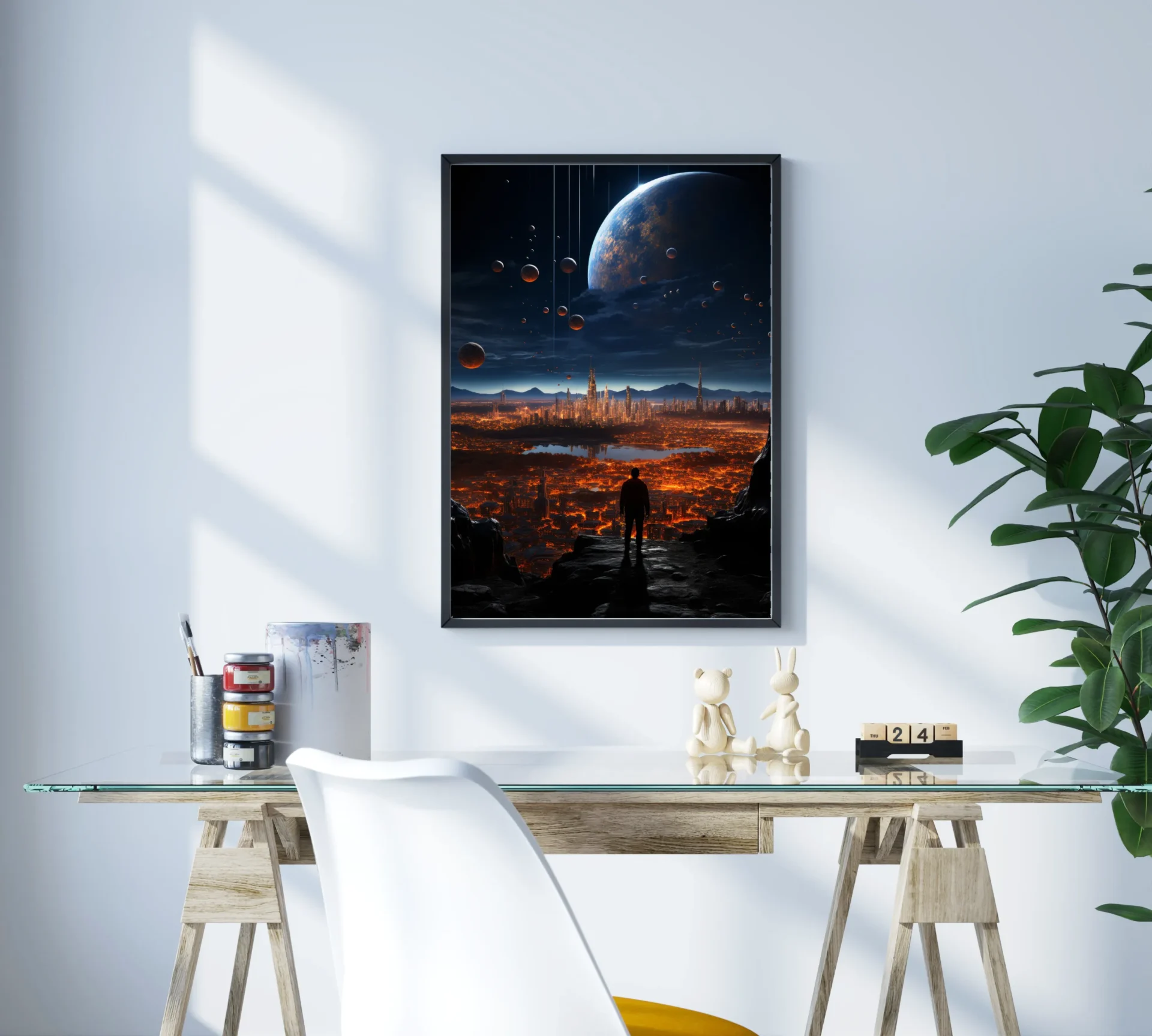 Yıldız Şehri Metal Tablo - Görsel 3