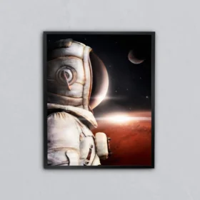 Astronotun Bakışı Metal Tablo