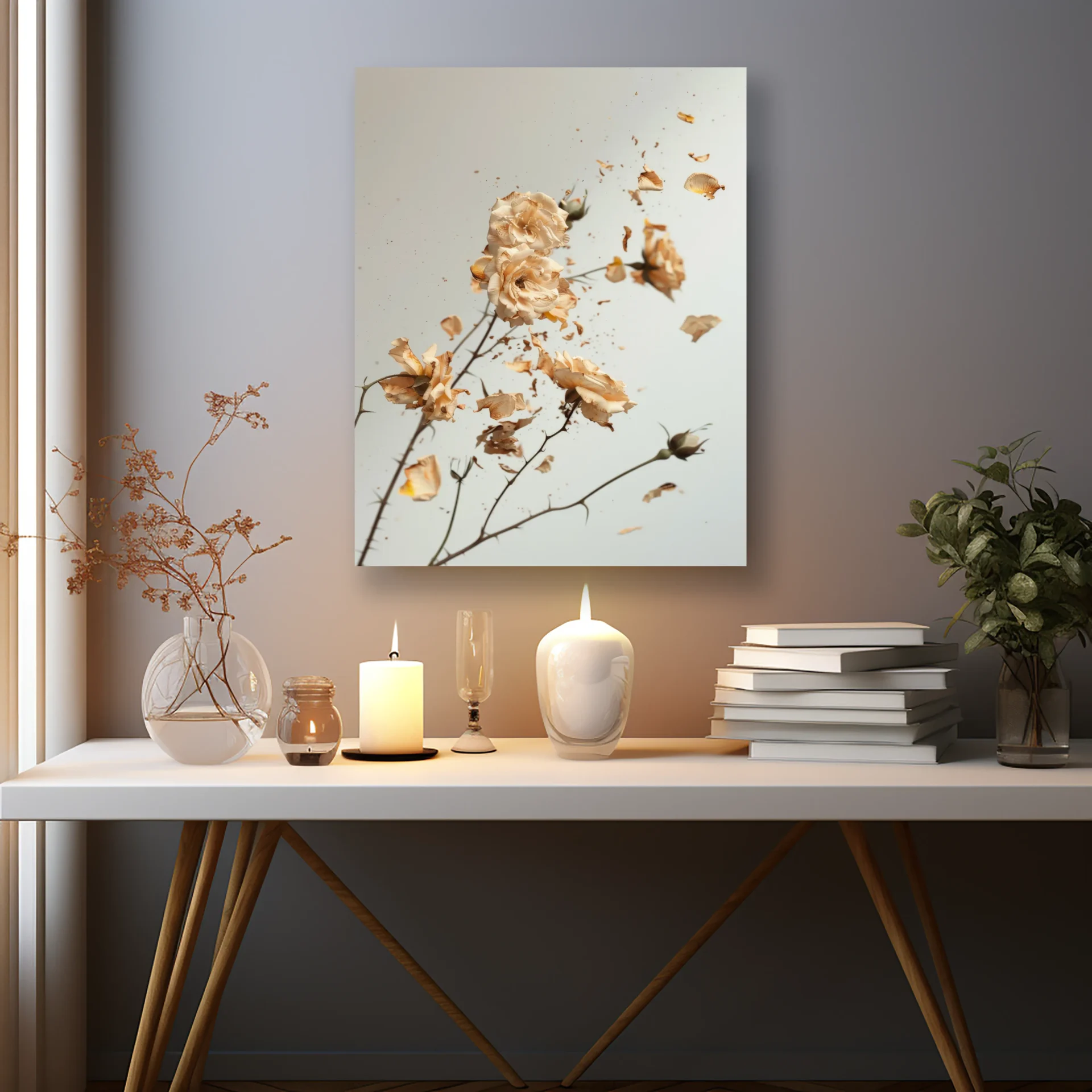 Solgun Zamanlar Metal Tablo - Görsel 2