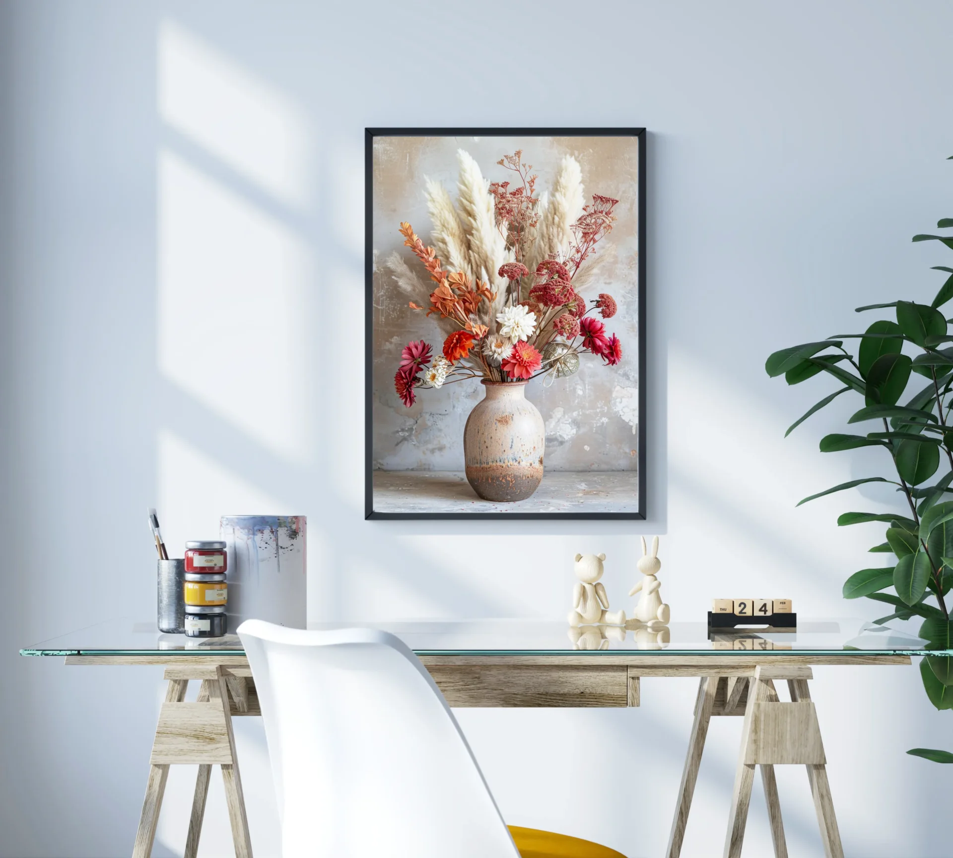 Vazonun Sırrı Metal Tablo - Görsel 3