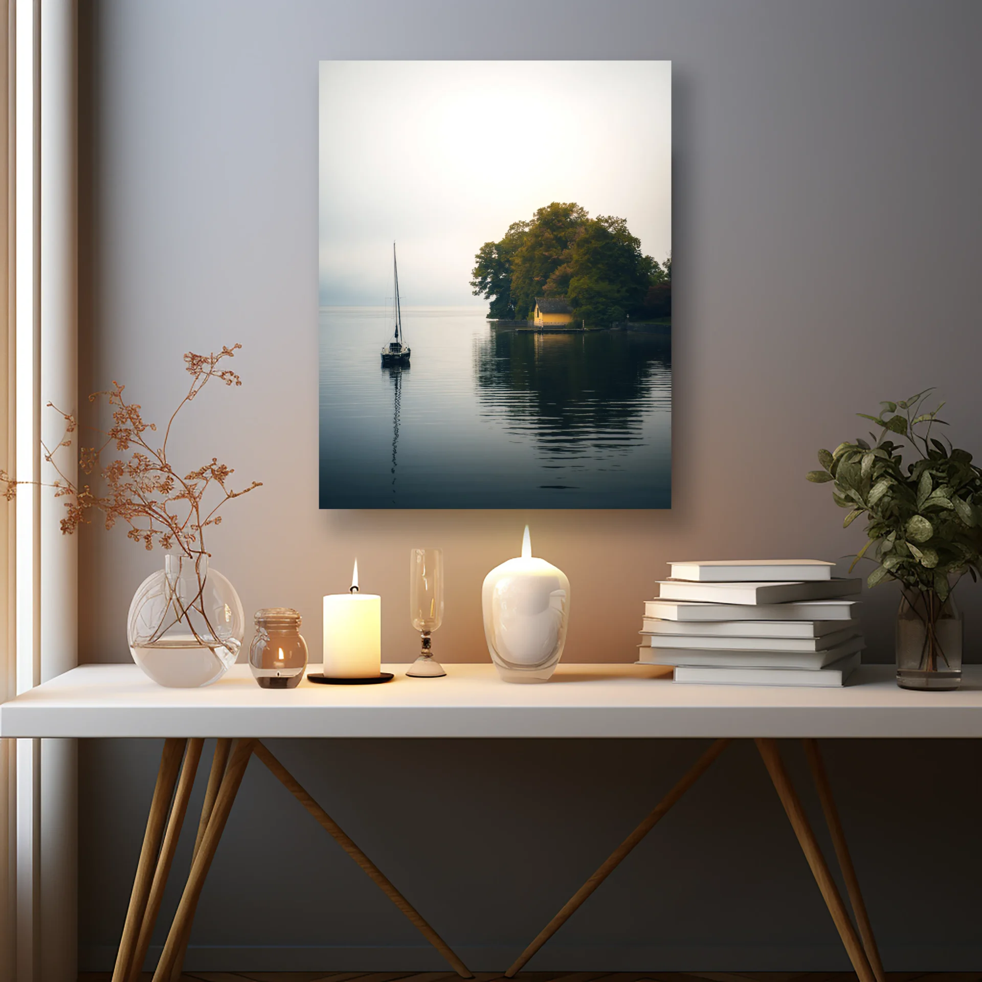 Sessiz Göl Metal Tablo - Görsel 2