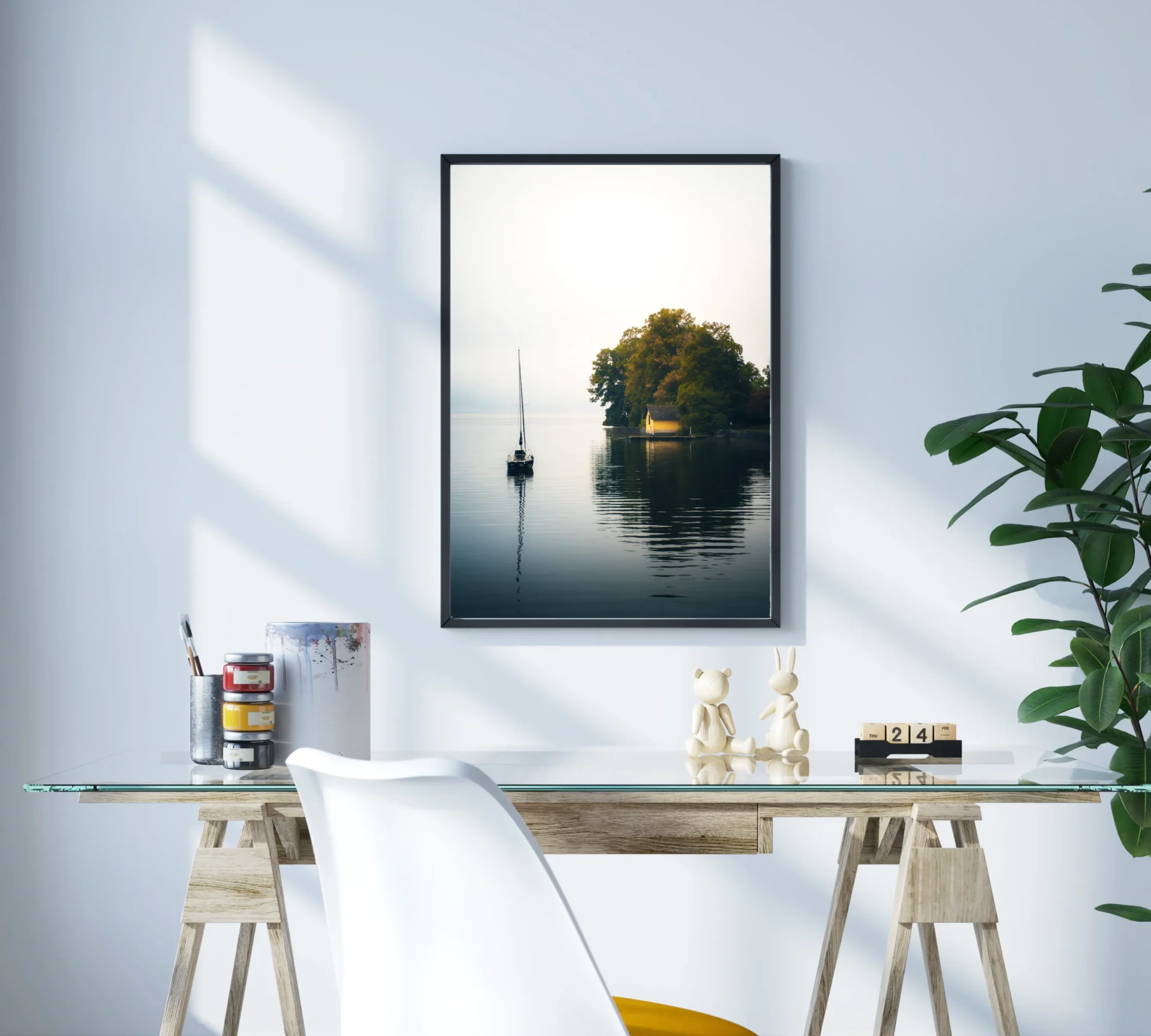 Sessiz Göl Metal Tablo - Görsel 3