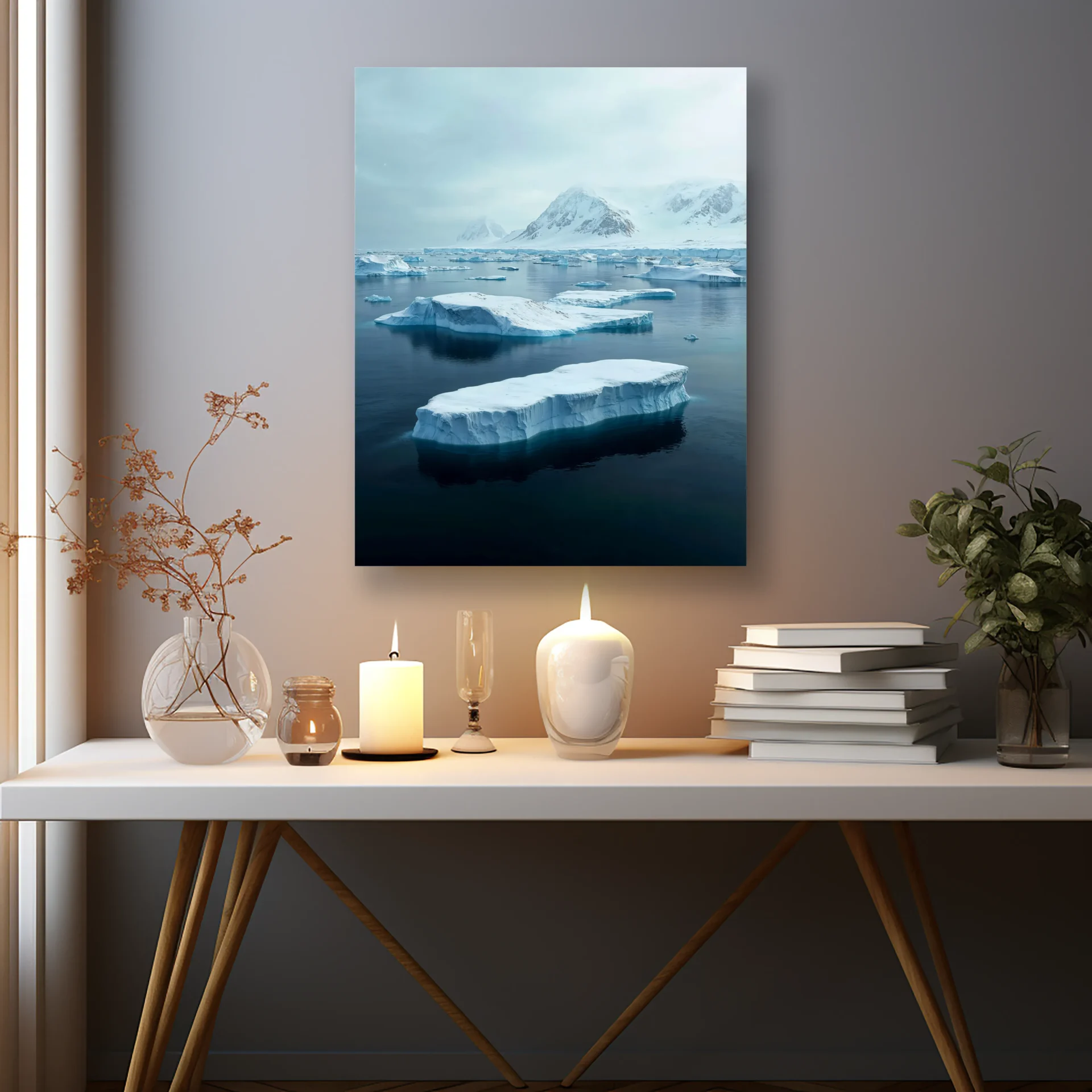 Buzda Yolculuk Metal Tablo - Görsel 2