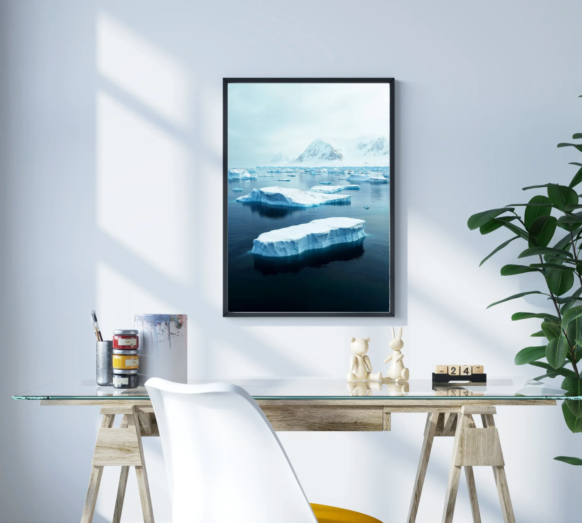 Buzda Yolculuk Metal Tablo - Görsel 3