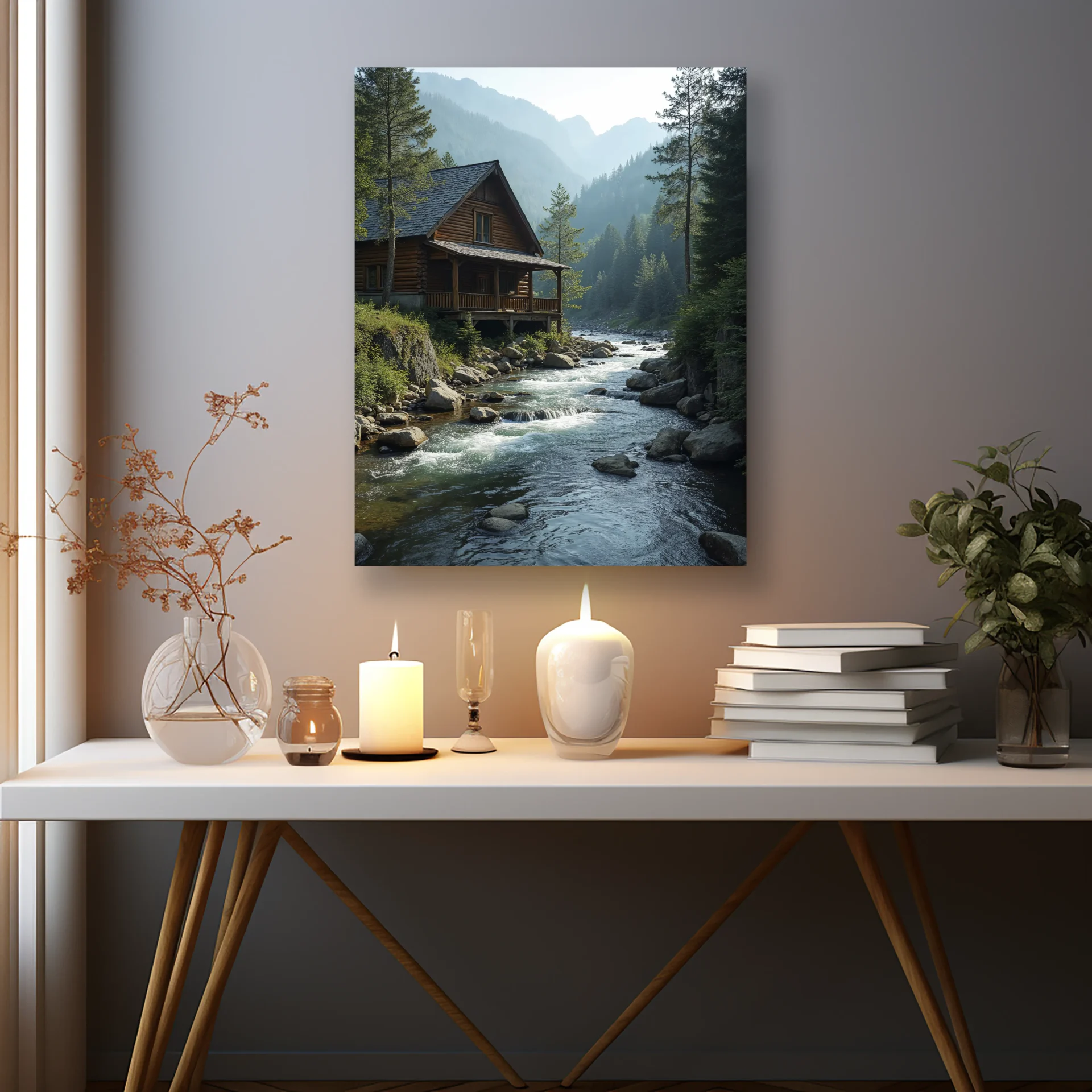 Dağ Evi Sesi Metal Tablo - Görsel 2