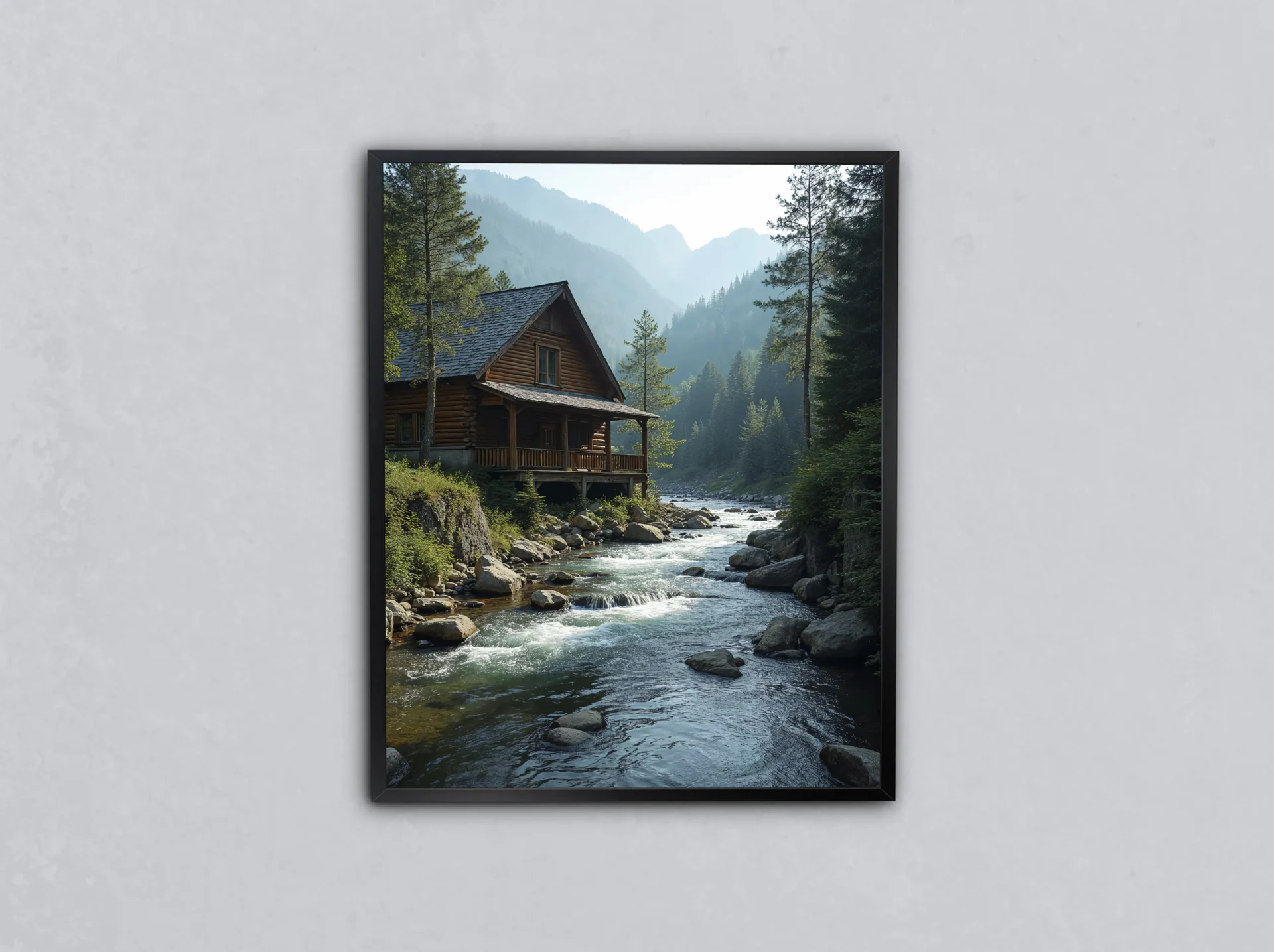 Dağ Evi Sesi Metal Tablo