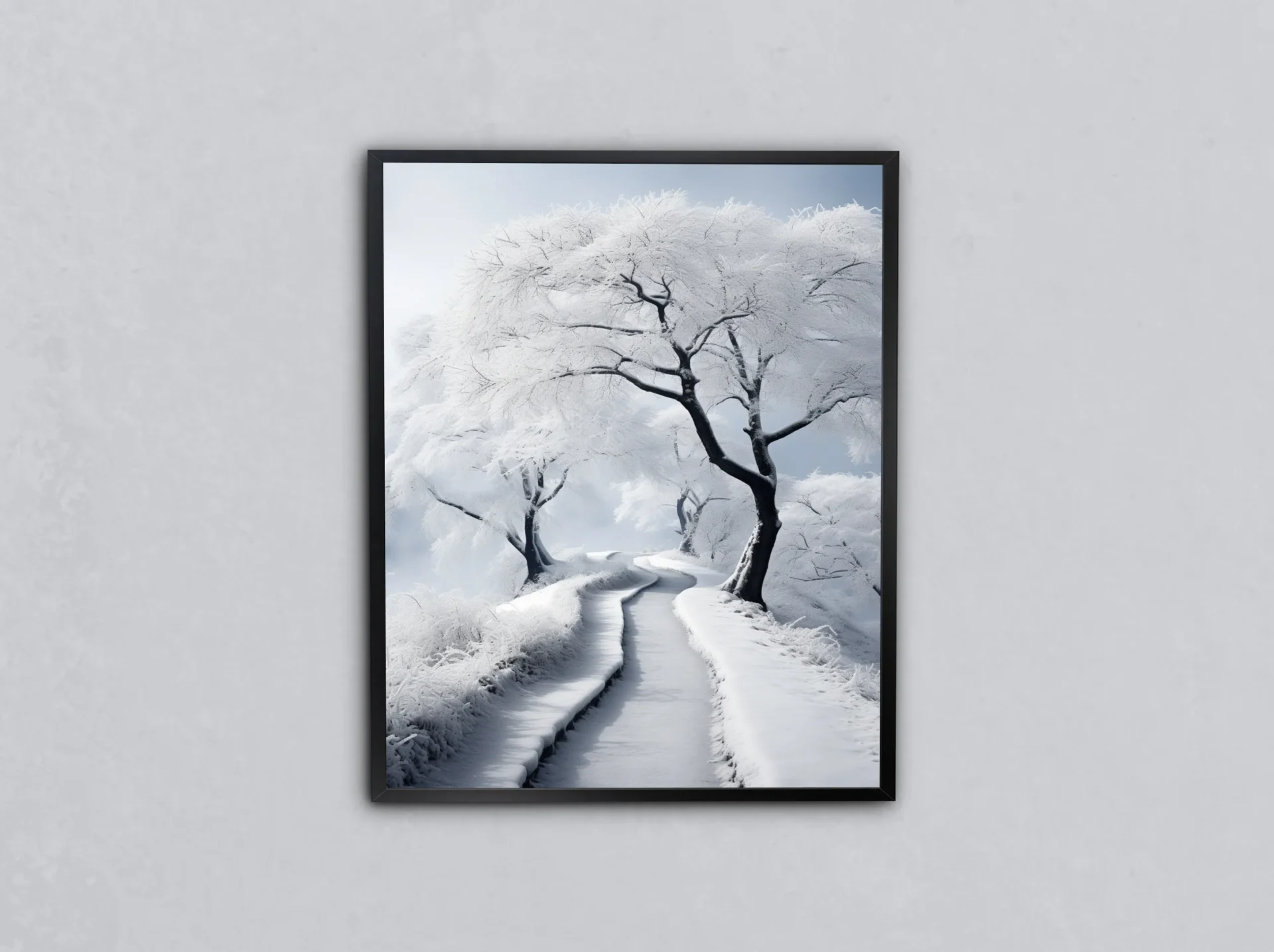 Kar Altında Yolculuk Metal Tablo